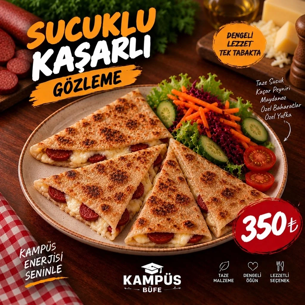 Sucuklu Kaşarlı Gözleme